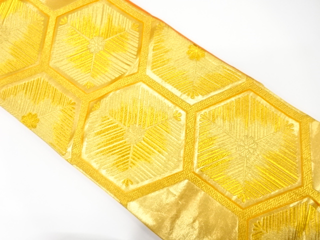 JAPANESE KIMONO / ANTIQUE FUKURO OBI / SILK / WOVEN KIKKO